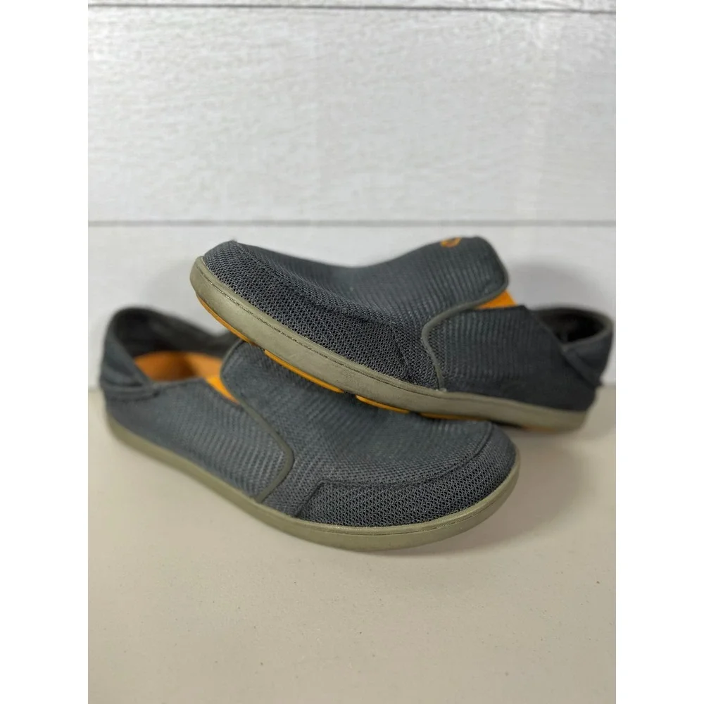 OluKai Nohea Mesh Men's Casual Slip On Shoe Size 9.5 Shoe Dark Shadow Colorway